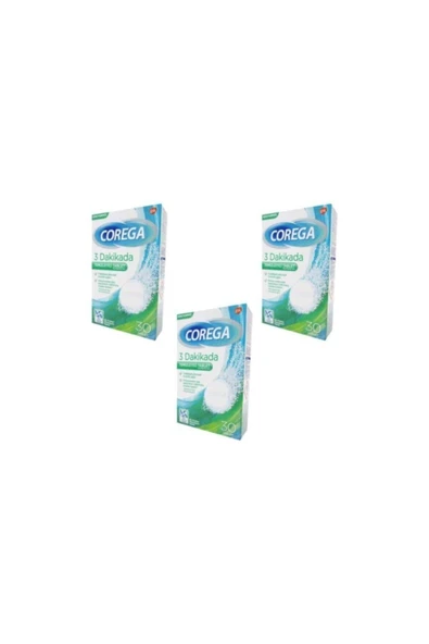 Corega 3 Dakikada Protez Diş Temizleme 30 Tablet 3 Adet ürün görseli 1