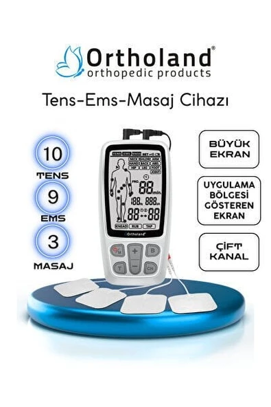 İki Kanallı Portatif Ems Masaj Cihazı ile Rahatlatıcı Fizik Tedavi ürün görseli 1