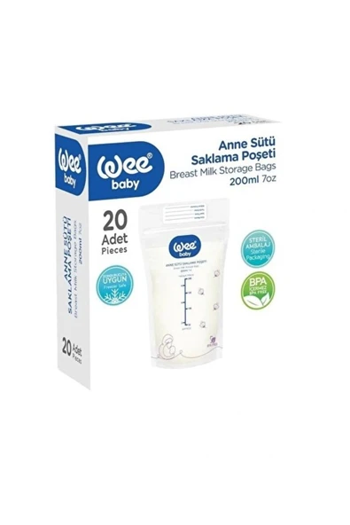 Baby Anne Sütü Saklama Poşeti 20'li 200 ml 8690797105587 ürün görseli 1
