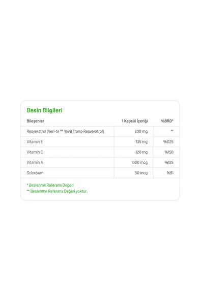 Suda Vitamins Resveratrol 60 Kapsül - Resim 2