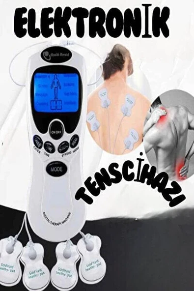 Elektronik Tens Cihazı Fizik Tedavi Dijital Portatif Tens 4 Pedli Kolay Kullanım Pilli ürün görseli 1