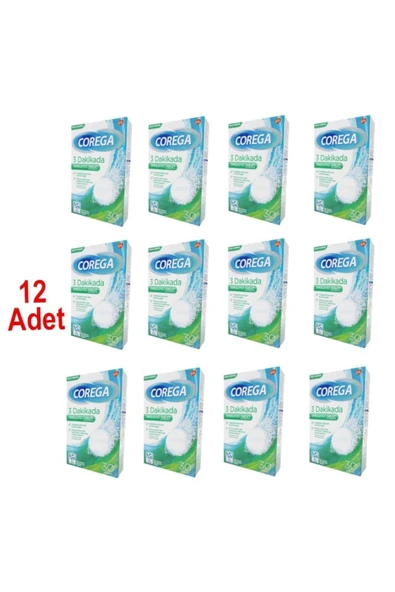 Corega 3 Dakikada Diş Temizleme 30 Tablet 12 Adet ürün görseli 1