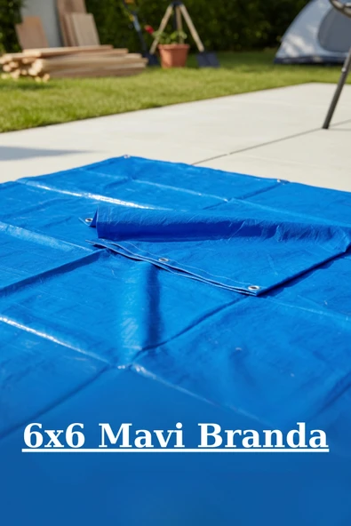 Elit Dayanıklı ve Çok Amaçlı Koruma Mavi Branda 6x6 m ürün görseli 1