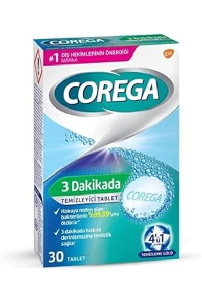 Corega 3 Dakikada Temizleyici Tablet ürün görseli 1