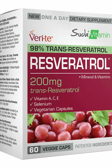 Vitamin Resveratrol 200 Mg 60 Kapsül ürün görseli 1