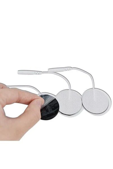 Yuvarlak Elektrot 3.2*3.2 Cm Tens Cihazı Pin Girişli Elektrod , 5 Paket = 20 Adet ürün görseli 1
