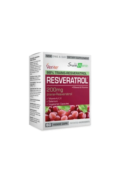 Suda Vitamins Resveratrol 60 Kapsül ürün görseli 1