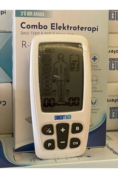 Combo Şarj Edilebilir Tens Ems Masaj Cihazı Aleti Ağrı Giderici Fizik Tedavi (BATARYALI) ürün görseli 1