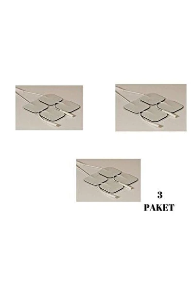 3 Paket Tens Cihazı Pedi Elektrotu 5x5 Cm 12 Adet ürün görseli 1