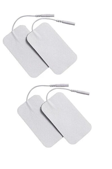 Tens Pedi Fizik Tedavi Cihazı Için Yapışkanlı Tens Elektrodu 5 Cm X 9 Cm 4 Adet Soketli ürün görseli 1