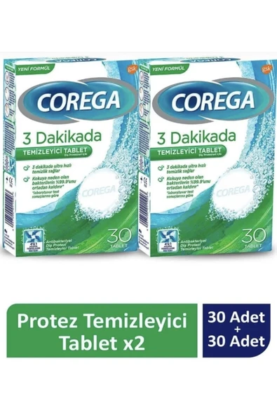 Protez Temizleme Tableti 30’lu X 2 Adet ürün görseli 1