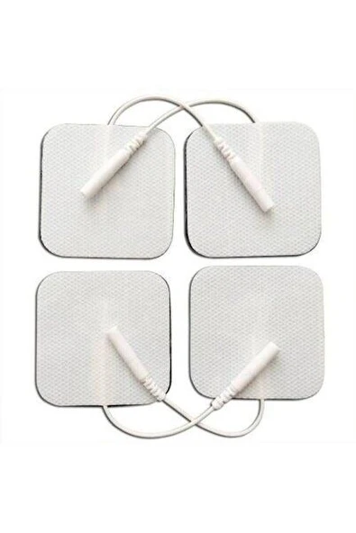 12 Adet Kablolu/soketli Tens Pedi Elektrodu (5x5cm Kare) Igneli Tens Peti Tüm Cihazlara Uyumlu. ürün görseli 1