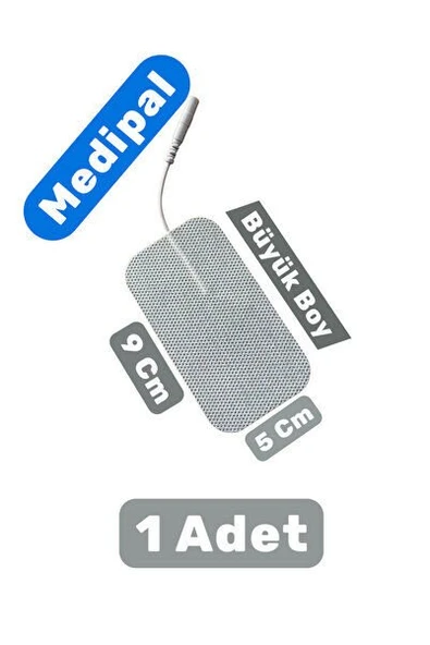 1 Adet 9x5 Cm Universal Büyük Boy Kablolu Tens Pedi - Tens Elektrot Pedi - Yedek Tens Elektrodu ürün görseli 1