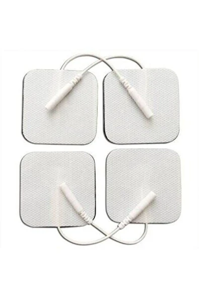 8 Adet Kablolu/Soketli Tens Pedi Elektrodu 5x5cm Kare, Sağlık ve Medikal Kullanımına Uygun ürün görseli 1