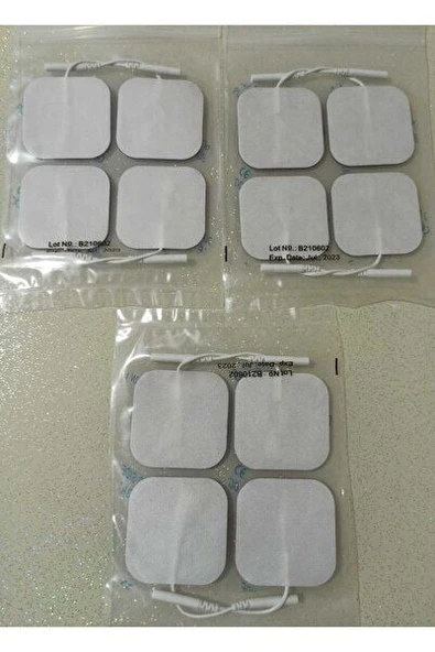 Tens Cihazı Kablolu Yedek Elektrot 5x5 Tens Pedi 4 Lü ( 3 Paket ) ürün görseli 1