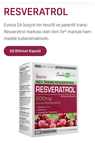 Resveratrol 200 Mg 60 Kapsül - Resim 2