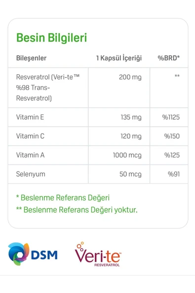 Resveratrol 200 Mg 60 Kapsül - Resim 3