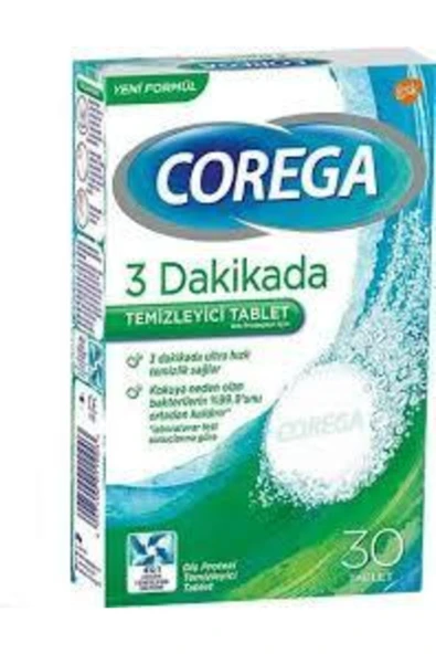 Corega 3 Dakikada Diş Protez Temizleme Tableti 2 Adet ürün görseli 1