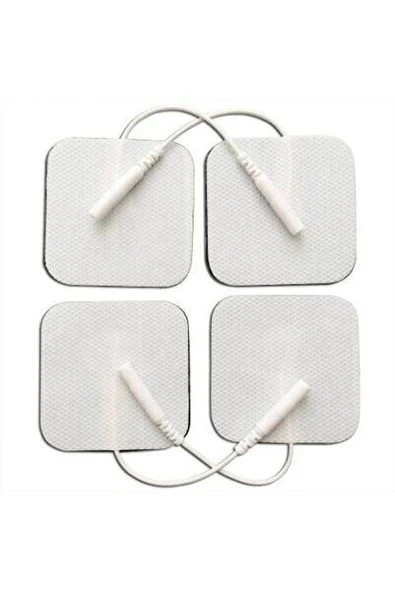 12 Adet Kablolu/soketli Tens Pedi Elektrodu (5x5cm Kare) Igneli Tens Peti Tüm Cihazlara Uyumlu. ürün görseli 1