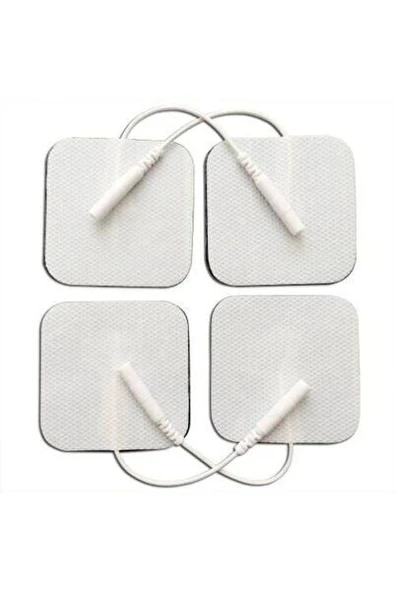 8 Adet Kablolu/soketli Tens Pedi Elektrodu -5x5cm Kare ürün görseli 1