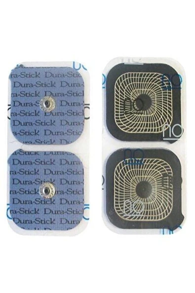 5x5cm Çıtçıtlı Dikdörtgen Tens Elektrod Pedi / 4 Lü Paket ürün görseli 1