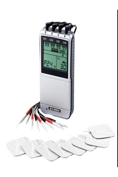 EV 906 4 KANALLI DİJİTAL TENS NMES (EMS) KOMBİNE PORTATİF ELEKTROTERAPİ CİHAZI ürün görseli 1