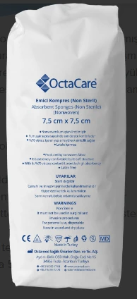 Octacare Emici Kompres 8 Kat Nonsteril 7,5cm x 7,5cm 100 Adet ürün görseli 1