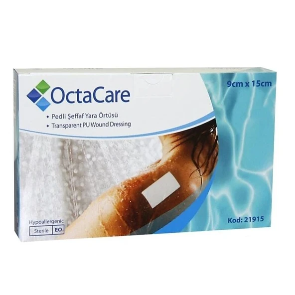 Şeffaf Pedli Su Geçirmez Yara Örtüsü Tekli Steril Paket 9 CM x 15 CM 25 Adet Tekli Steril Paket ürün görseli 1