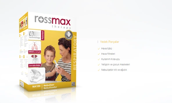 Rossmax NA100 Kompresörlü Nebülizatör ürün görseli 1