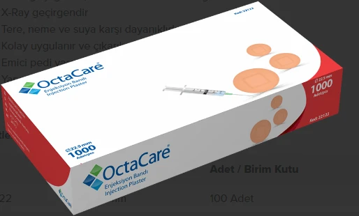 OctaCare Enjeksiyon Bandı 1000 Adet ürün görseli 1