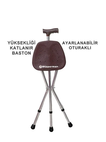 Wipperman W 530 Ayarlanabilir Oturma Aparatlı Baston ürün görseli 1