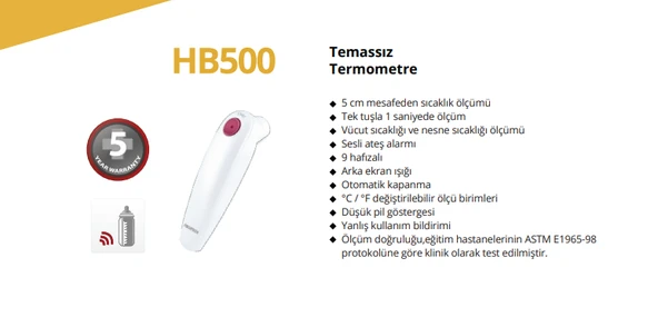 Rossmax HB500 Temassız Termometre Ateş Ölçer ürün görseli 1