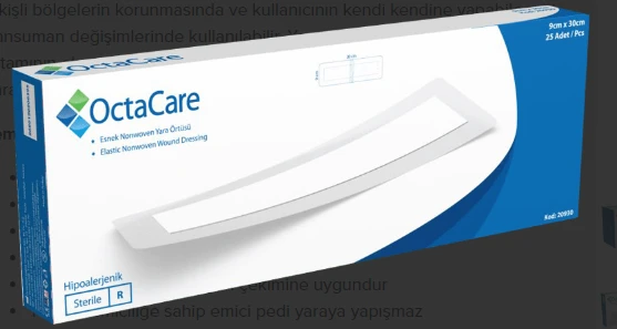 OctaCare Non-Woven Yara Örtüsü 9 cm x 30 cm 25 Adet ürün görseli 1