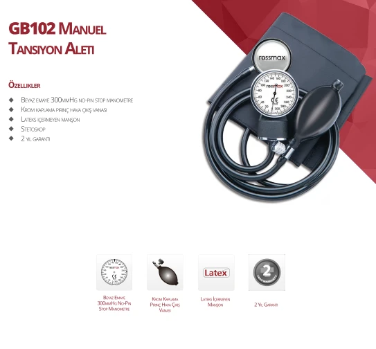 Rossmax GB102 Manuel Tansiyon Aleti ürün görseli 1
