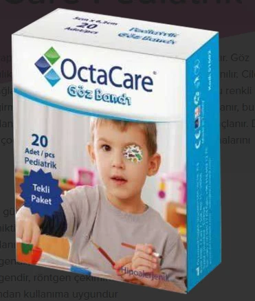 OctaCare Pediatrik Göz Pedi Erkek 5 cm x 6,2 cm 20 Adet ürün görseli 1