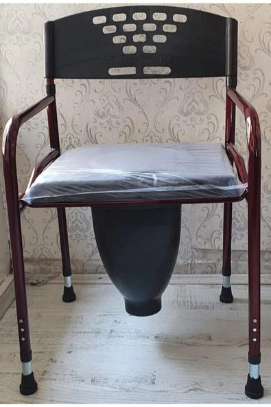 Hasta Sandalyesi Deri Döşemeli Klozet Plastik Hunili Direk Wc Alaturka Tuvalet Üzerine Uygun ürün görseli 1
