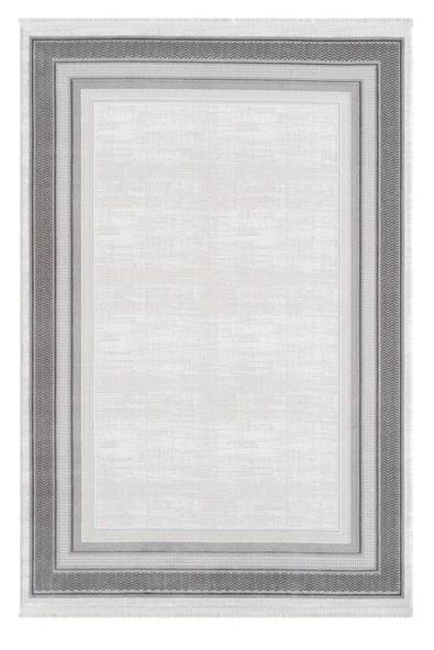 Turkrugs Zen Antrasit Yumuşak Dokulu Halı Kilim Salon Mutfak Dokuma Makine Halısı ürün görseli 1