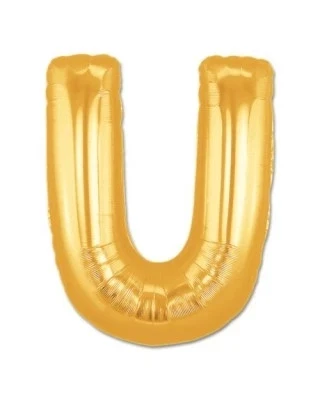 U Harf Folyo Balon Altın Renk  40 İnç ürün görseli 1