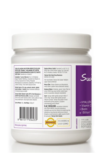 Suda Collagen Multiform Aromasız 300 gr - Resim 3