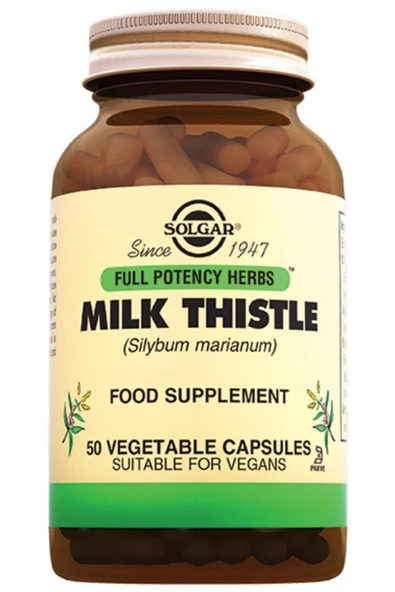 Solgar Milk Thistle 100 mg 50 Kapsül ürün görseli 1