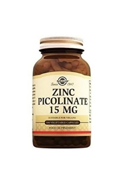 Solgar Zinc Picolinate 15 Mg 100 Kapsül ürün görseli 1
