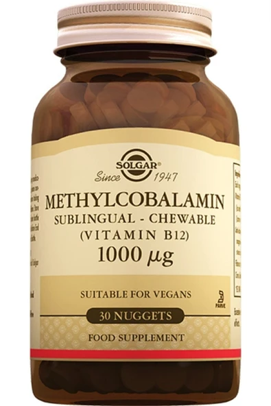 Solgar Methylcobalamin B12 1000 mcg 30 Dilaltı Tableti ürün görseli 1