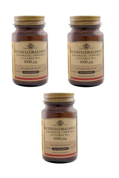 Solgar Methylcobalamin 1000 Mcg 30 Tablet 3 Adet ürün görseli 1