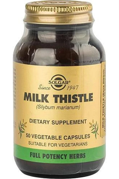 Solgar Milk Thistle 100 mg 50 Kapsül ürün görseli 1
