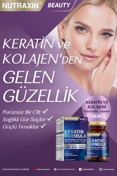 Nutraxin Keratin Formula 60 Tablet - Resim 2
