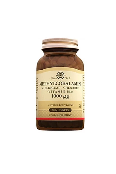 Solgar Methylcobalamin (b12) 1000 Mcg 30 Dilaltı Tableti ürün görseli 1