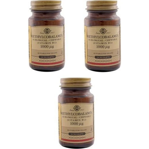 Solgar Methylcobalamin 1000 Mcg 30 Tablet 3 Adet ürün görseli 1