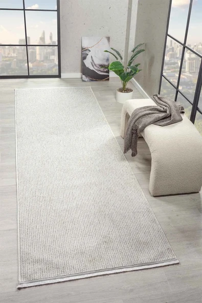 Homeax Zen Serisi Naturel Bukleli Yumuşak Hav Toz Vermez Modern Desenli Dokuma Salon Halı ürün görseli 1