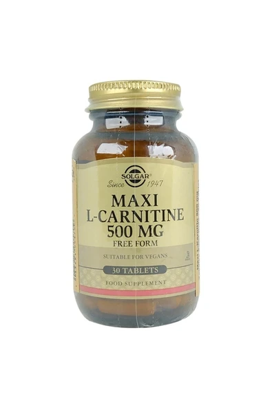 Solgar Maxi L-carnitine 500 Mg 30 Tablet (FİRMA ÜRÜN İSMİNDE DEĞİŞİKLİK YAPMIŞTIR.) ürün görseli 1