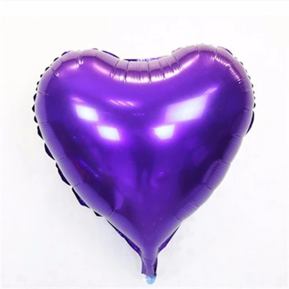 Kalp Balon Folyo Mor 45 Cm 18 İnç ürün görseli 1